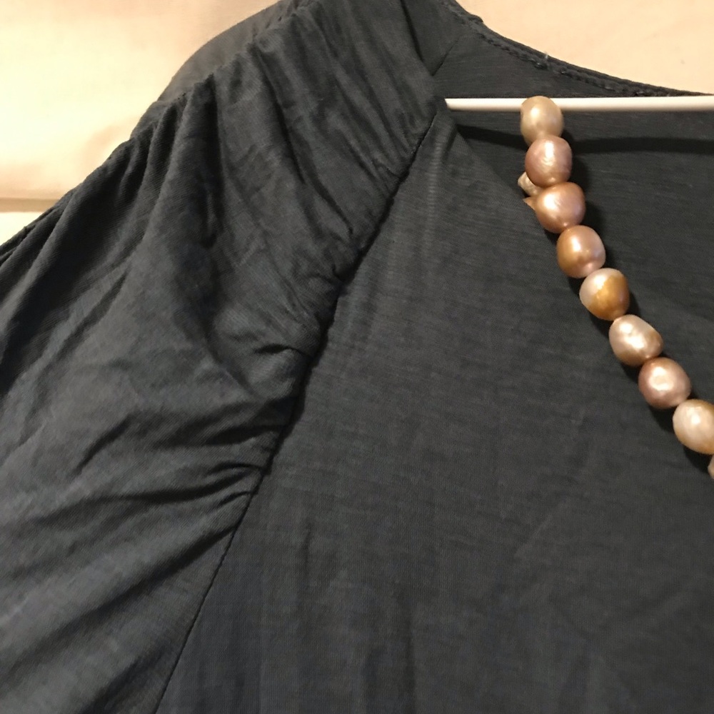 Velvet by Graham midi gray gathered dress - Picture 2 of 8